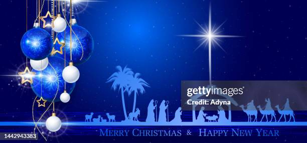 weihnachtskrippe - weihnachtsstern stock-grafiken, -clipart, -cartoons und -symbole