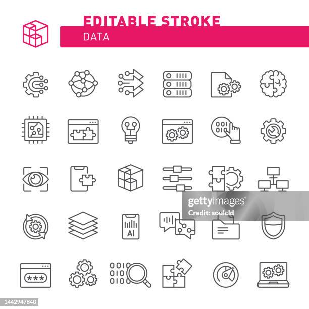 data icons - game programming stock illustrations