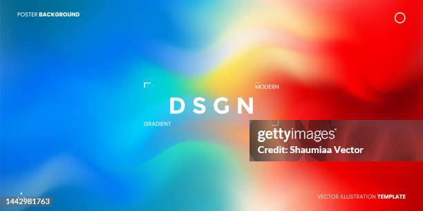 abstract blurred gradient fluid vector background design wallpaper template with dynamic color, waves, and blend. futuristic modern backdrop design for business, presentation, ads, banner - red stock illustrations stock illustrations