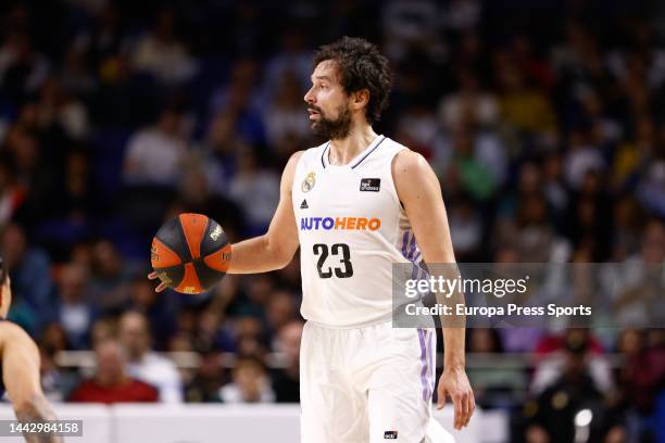 Sergio Llull of Real Madrid in action during the spanish league, Liga ACB Endesa - Regular Season, basketball match played between Real Madrid...