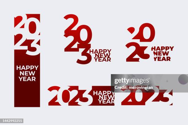 christmas cards in typographic style for new year celebration - gala logo stock illustrations