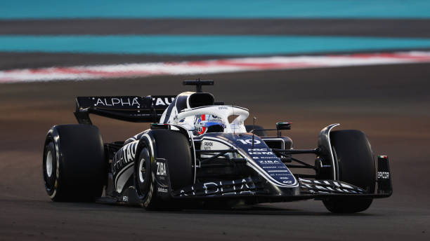 F1 Grand Prix of Abu DhabiABU DHABI, UNITED ARAB EMIRATES - NOVEMBER 20: Pierre Gasly of France driving the (10) Scuderia AlphaTauri AT03 on track during the F1 Grand Prix of Abu Dhabi at Yas Marina Circuit on November 20, 2022 in Abu Dhabi, The French driver is now at Alpine, partnering up with Esteban Ocon for 2023.