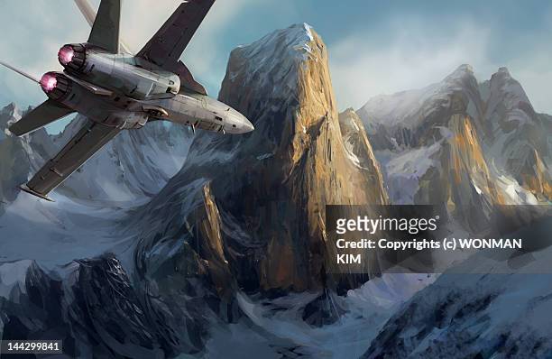 aviation art - commercial airplane stock illustrations