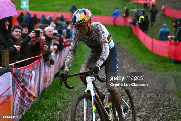 Thomas Pidcock of United Kingdom and Team INEOS Grenadiers competes during the 62nd UCI Cyclo-cross World Cup Druivencross Overijse 2022 - Men's...