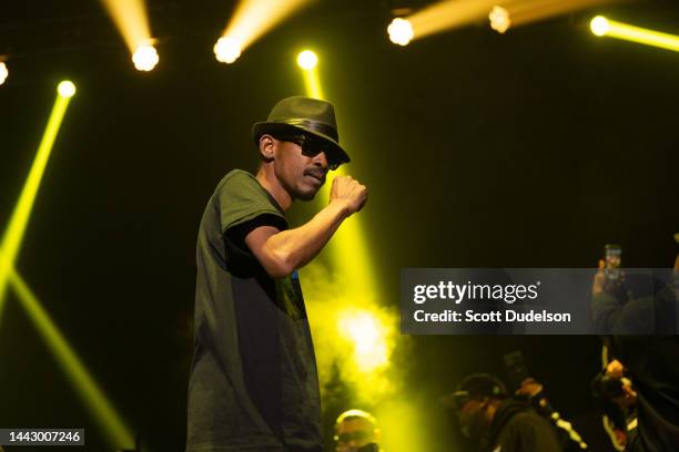 Rapper Kurupt of Tha Dogg Pound performs onstage during the High Hopes Concert Series produced by Bobby Dee Presents at Toyota Arena on November 19,...