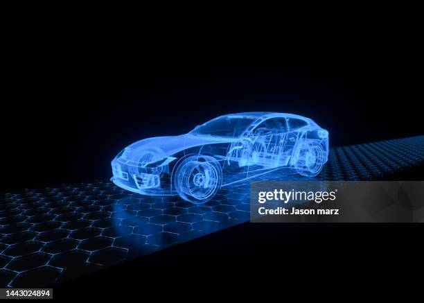 autonomous self driving vehicle - 自動車　cg ストックフォトと画像