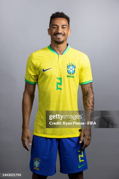 Danilo of Brazil poses during the official FIFA World Cup Qatar 2022 portrait session on November 20, 2022 in Doha, Qatar.