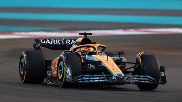 F1 Grand Prix of Abu DhabiABU DHABI, UNITED ARAB EMIRATES - NOVEMBER 20: Daniel Ricciardo of Australia driving the (3) McLaren MCL36 Mercedes on track during the F1 Grand Prix of Abu Dhabi at Yas Marina Circuit on November 20, 2022 in Abu Dhabi, United Arab Emirates. 