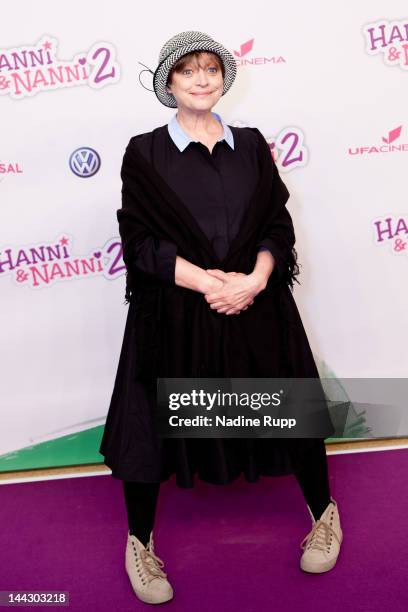 Actress Katharina Thalbach attends the 'Hanni&Nanni 2' World Premiere at Mathaeser cinema on May 13, 2012 in Munich, Germany.