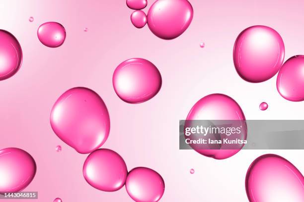 pink molecules. 3d drops pattern. beauty background. cosmetic products for makeup and skin care. cosmetology. - damp lips stock pictures, royalty-free photos & images