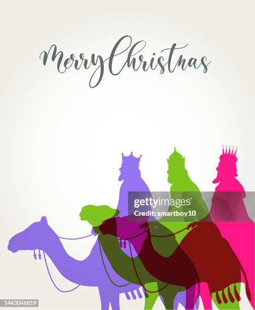 three wise men (three kings) - bethlehem stock illustrations