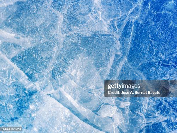 full frame of frozen water surface in a river in the form of ice. - is bildbanksfoton och bilder