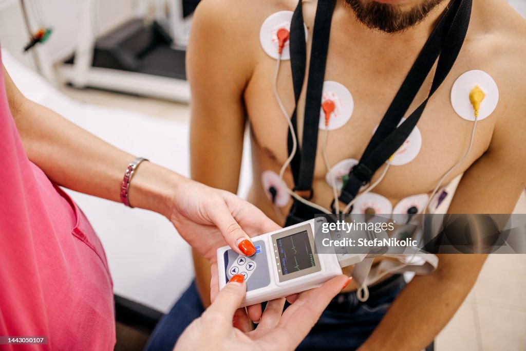 Man with heart problems on the visit to doctor