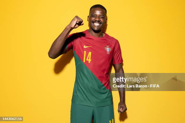 William Carvalho of Portugal poses during the official FIFA World Cup Qatar 2022 portrait session on November 19, 2022 in Doha, Qatar.