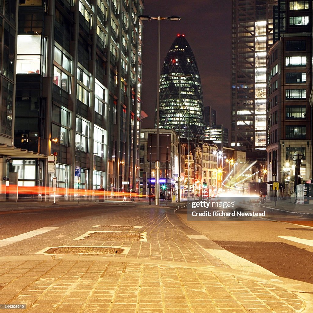 Bishopsgate at night