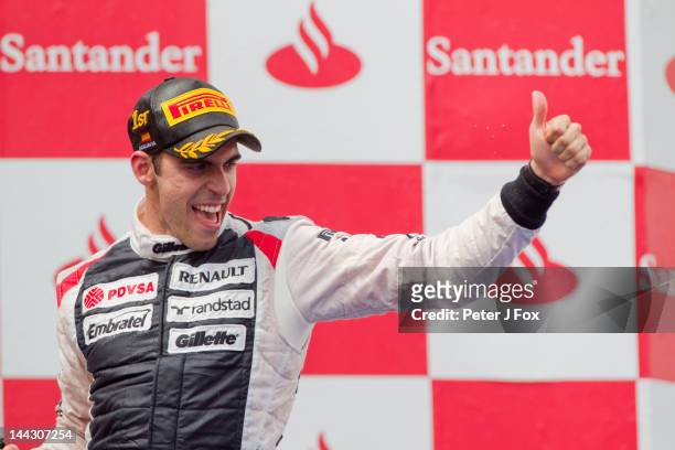 Pastor Maldonado of Venezula and Williams wins the Spanish Formula One Grand Prix at the Circuit de Catalunya on May 13, 2012 in Barcelona, Spain.