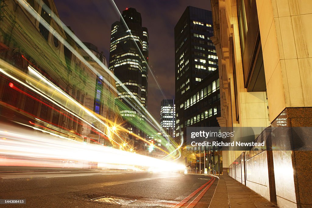 City of London at night