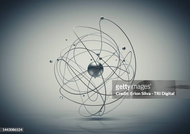 atomic flow abstract figure - elettrone foto e immagini stock