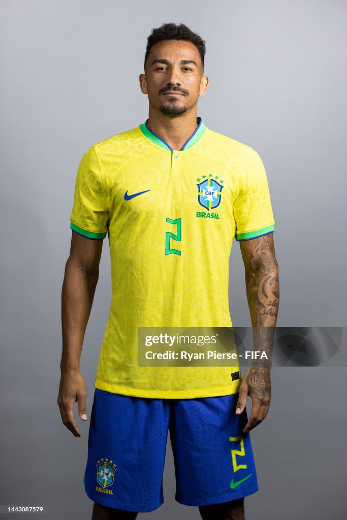 Danilo Roots Face Danilo of Brazil poses during the official FIFA World Cup Qatar 2022 ...