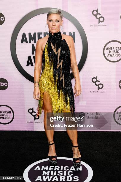 Pink attends the 2022 American Music Awards at Microsoft Theater on November 20, 2022 in Los Angeles, California.