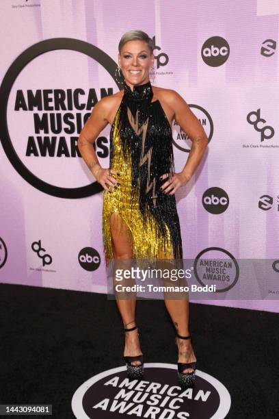 Pink attends the 2022 American Music Awards at Microsoft Theater on November 20, 2022 in Los Angeles, California.