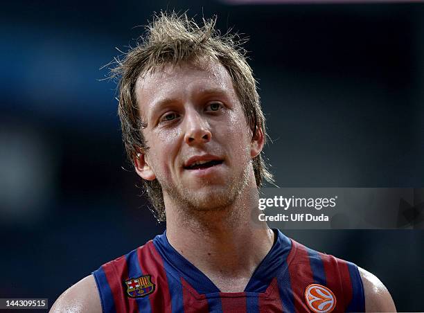 Joe Ingles, #20 of FC Barcelona Regal looks on during the Turkish Airlines EuroLeague Final Four Third Place match between Panathinaikos Athens and...