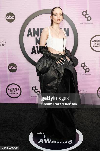 Dove Cameron attends the 2022 American Music Awards at Microsoft Theater on November 20, 2022 in Los Angeles, California.