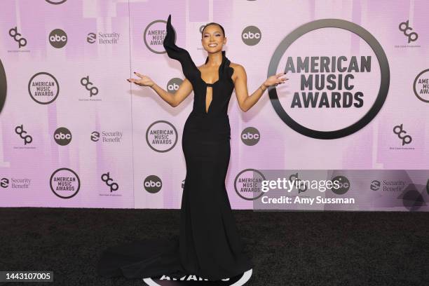 Karrueche Tran attends the 2022 American Music Awards at Microsoft Theater on November 20, 2022 in Los Angeles, California.