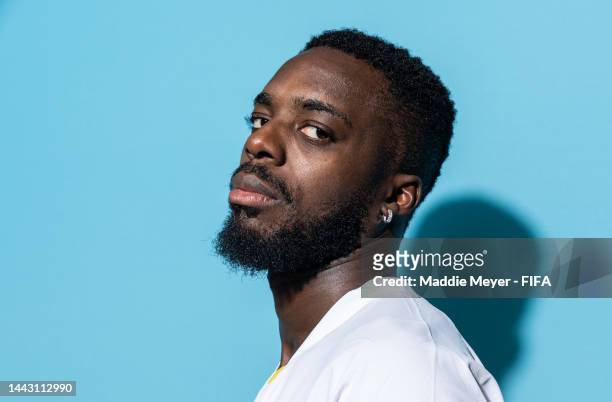 Inaki Williams of Ghana poses during the official FIFA World Cup Qatar 2022 portrait session on November 20, 2022 in Doha, Qatar.