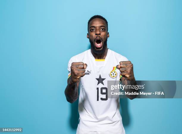 Inaki Williams of Ghana poses during the official FIFA World Cup Qatar 2022 portrait session on November 20, 2022 in Doha, Qatar.