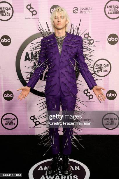 Machine Gun Kelly attends the 2022 American Music Awards at Microsoft Theater on November 20, 2022 in Los Angeles, California.