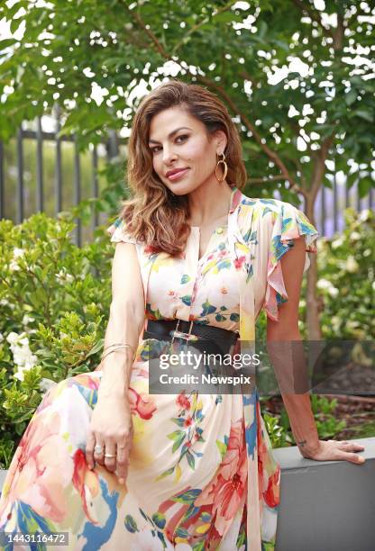 Actress Eva Mendes poses during a McHappy Day visit to Ronald McDonald House in Sydney, New South Wales.