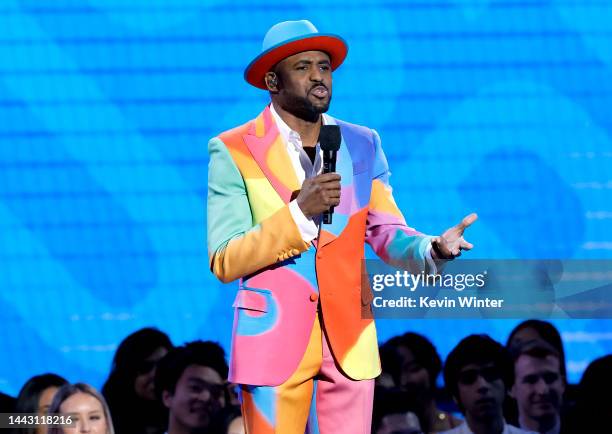 Wayne Brady speaks onstage during the 2022 American Music Awards at Microsoft Theater on November 20, 2022 in Los Angeles, California.