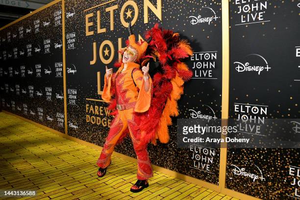 JoJo Siwa attends the Disney+ "Elton John Live: Farewell From Dodger Stadium" Yellow Brick Road Event at Dodger Stadium on November 20, 2022 in Los...