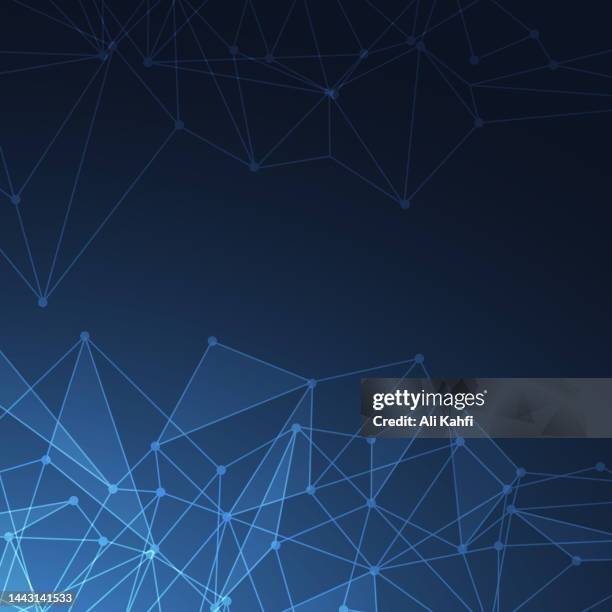 abstract network background - low poly wireframe data stock illustrations