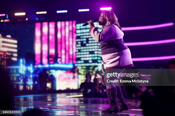 Yola performs onstage during the 2022 American Music Awards at Microsoft Theater on November 20, 2022 in Los Angeles, California.