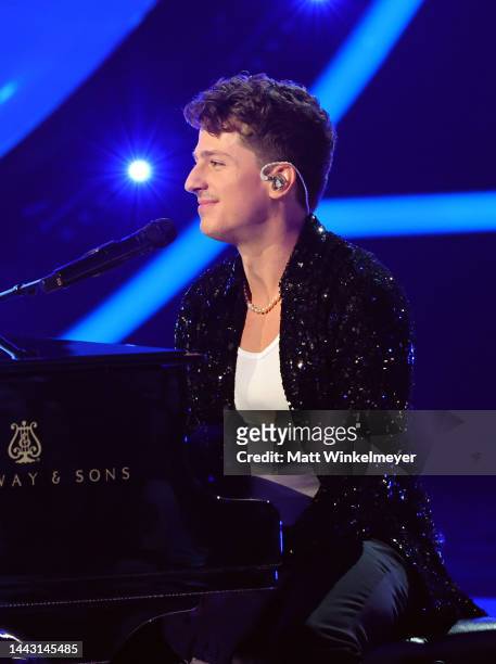 Charlie Puth performs onstage during the 2022 American Music Awards at Microsoft Theater on November 20, 2022 in Los Angeles, California.