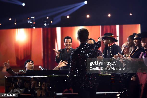 Stevie Wonder, Lionel Richie, Smokey Robinson, Jimmie Allen, Melissa Etheridge, Ari Lennox, Muni Long, Dustin Lynch, Yola, and Charlie Puth perform...