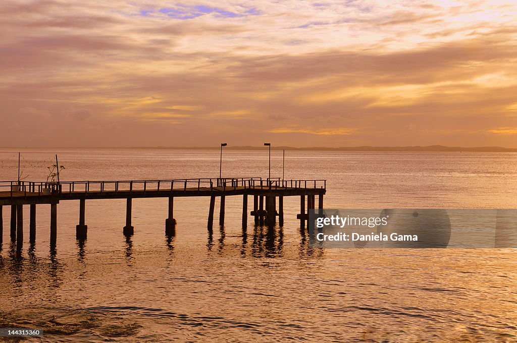 Sunset in bay of all saints