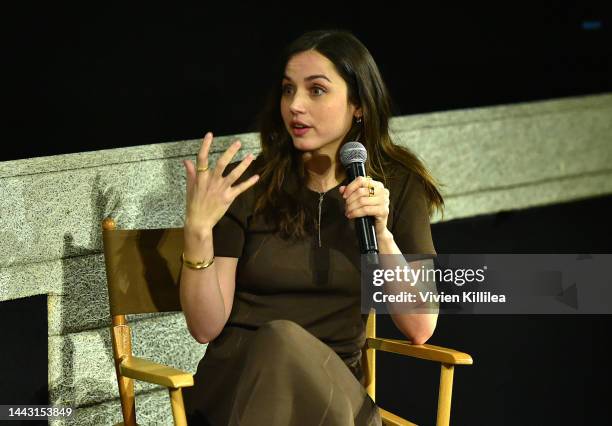 Ana de Armas attends Netflix's "Blonde" L.A. Tastemaker event at NeueHouse Hollywood on November 20, 2022 in Hollywood, California.