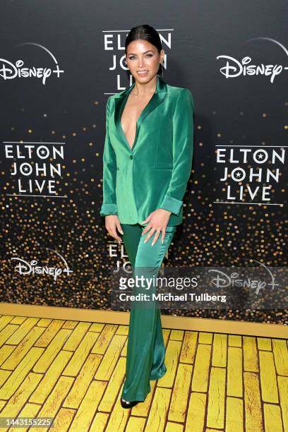 Jenna Dewan attends the Disney+ "Elton John Live: Farewell From Dodger Stadium" Yellow Brick Road Event at Dodger Stadium on November 20, 2022 in Los...