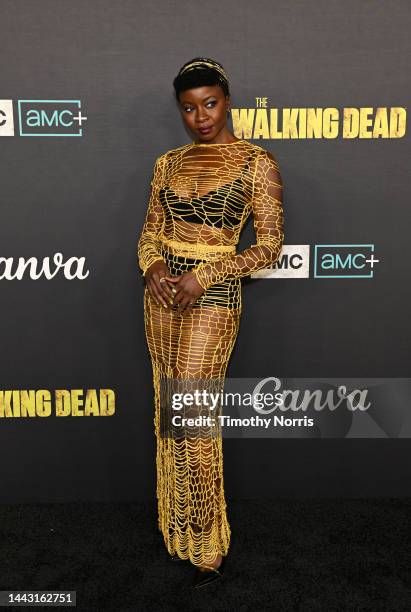 Danai Gurira arrives at The Walking Dead Live: The Finale Event at The Orpheum Theatre on November 20, 2022 in Los Angeles, California. (Photo by...