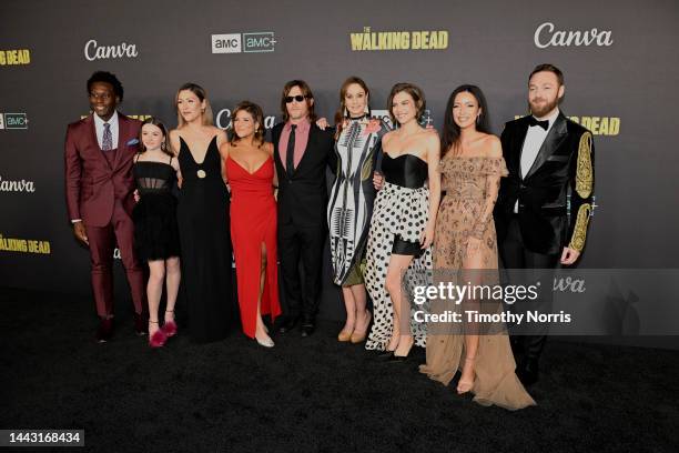 Actors Okea Eme-Akwari, Cailey Fleming, Eleanor Matsuura, Paola Lazaro, Norman Reedus, Sarah Wayne Callies, Lauren Cohan, Christian Serratos, and...