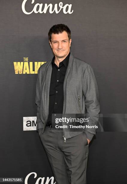 Nathan Fillion arrives at The Walking Dead Live: The Finale Event at The Orpheum Theatre on November 20, 2022 in Los Angeles, California. (Photo by...
