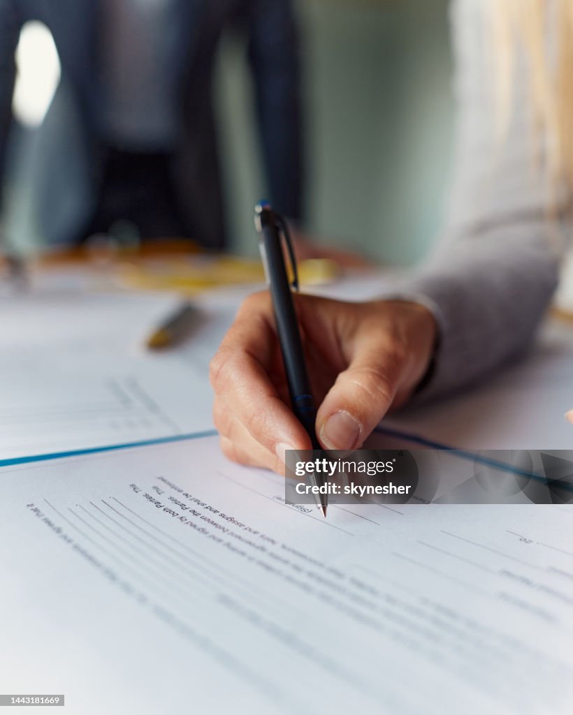 Signing a contract!