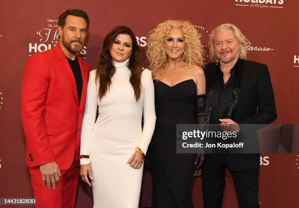 Jimi Westbrook, Karen Fairchild, Kimberly Schlapman and Phillip Sweet of Little Big Town attend CBS Presents: A Home For the Holidays at The Grove...