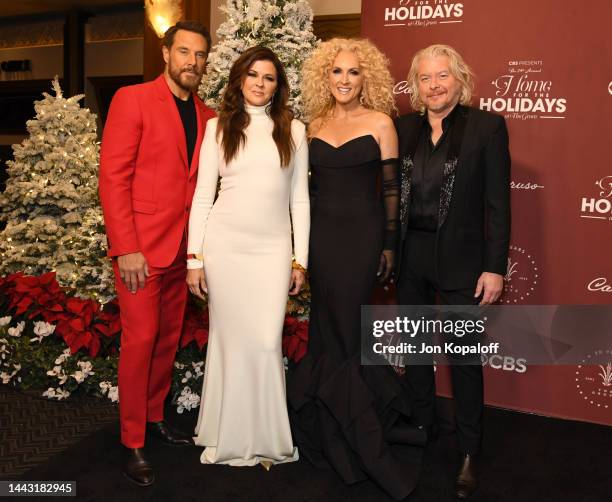 Jimi Westbrook, Karen Fairchild, Kimberly Schlapman and Phillip Sweet of Little Big Town attend CBS Presents: A Home For the Holidays at The Grove...