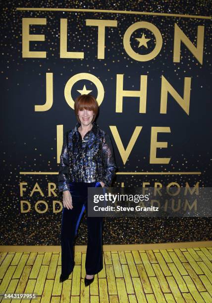 Kiki Dee arrives at the Disney+ "Elton John Live: Farewell From Dodger Stadium" Yellow Brick Road Event at Dodger Stadium on November 20, 2022 in Los...