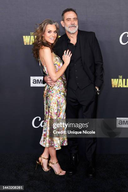 Jeffrey Dean Morgan and his wife actress Hilarie Burton arrive for The Walking Dead series finale event at the Orpheum theater in Los Angeles,...