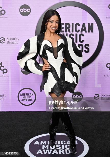 Liza Koshy attends the 2022 American Music Awards at Microsoft Theater on November 20, 2022 in Los Angeles, California.